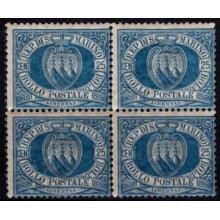 Tilbud. San Marino. Tal- og våbentegning, fireblok.